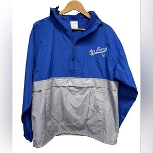 Champion Men’s Air Force Blue and Gray Windbreaker Hoodie Medium